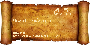 Oczel Teónia névjegykártya